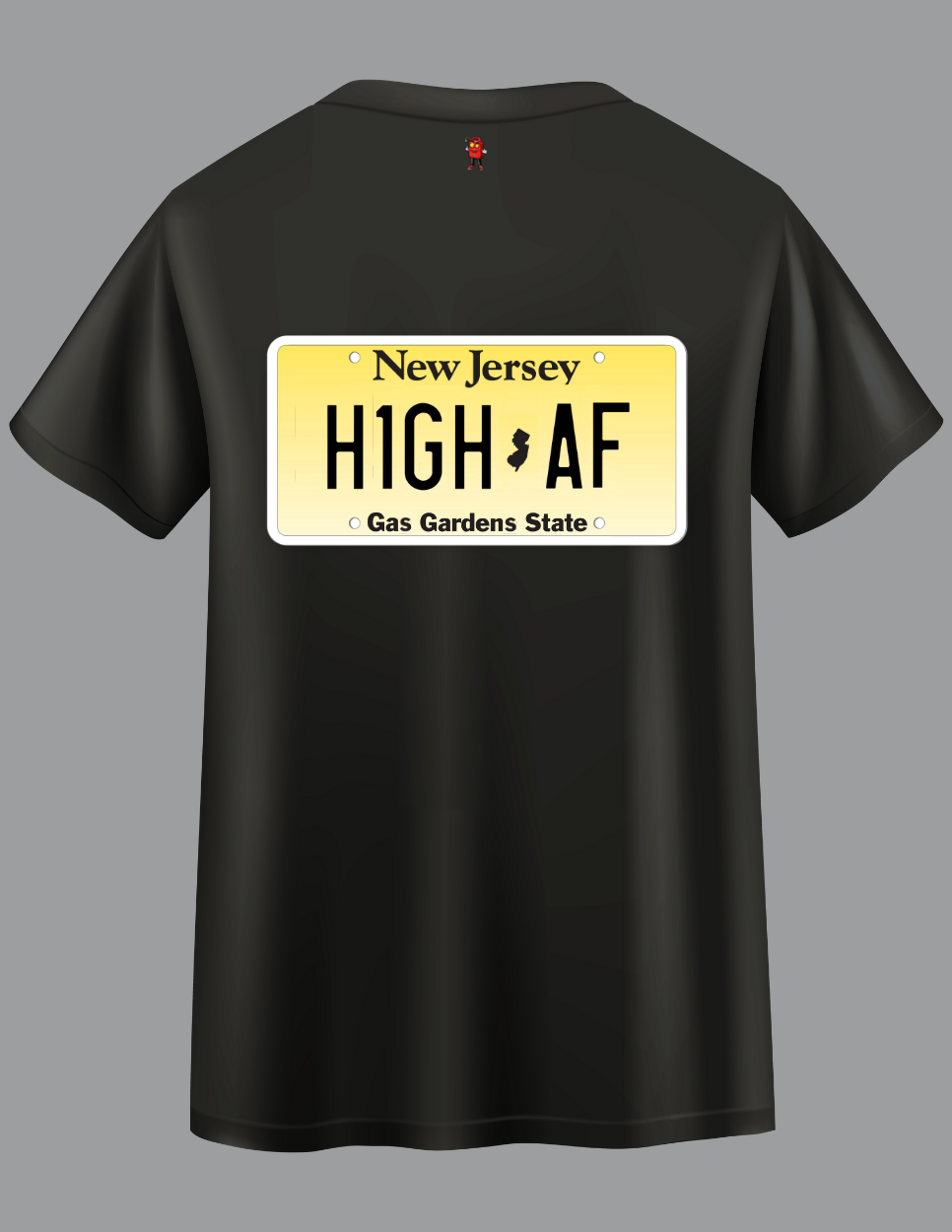 NJ License Plate HIGH AF Graphic T-shirt