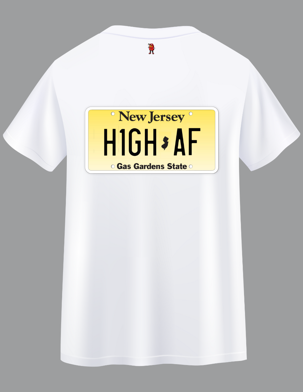 NJ License Plate HIGH AF Graphic T-shirt