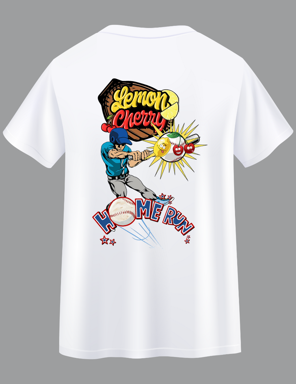 Lemon Cherry Homerun Graphic T-Shirt