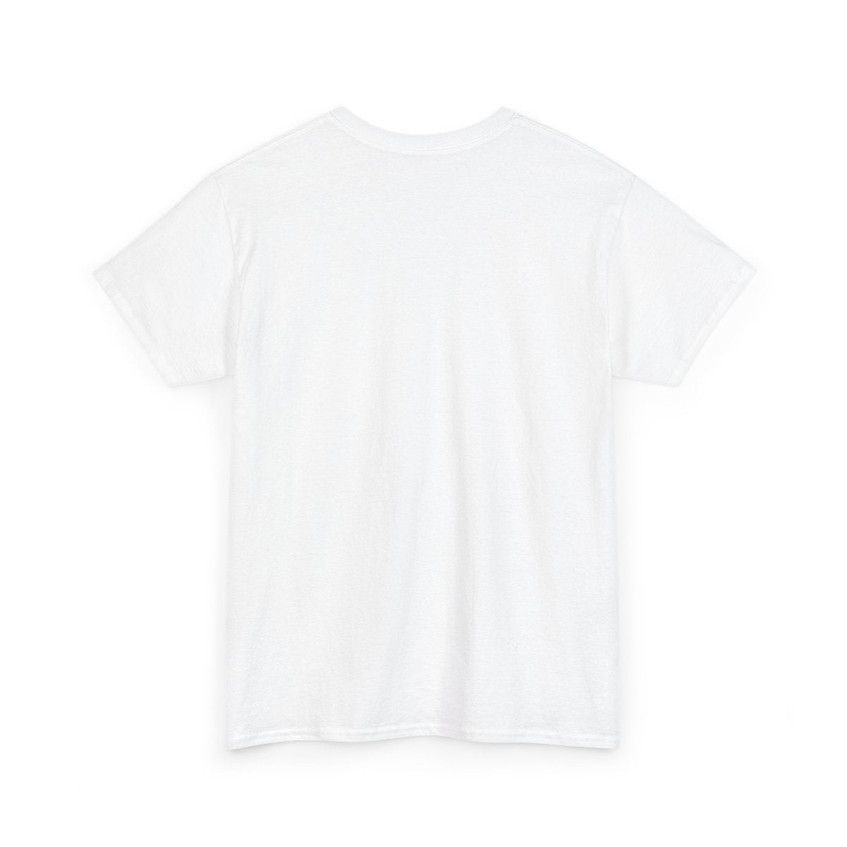 White NJ Zaza graphic T-shirt, plain back view.